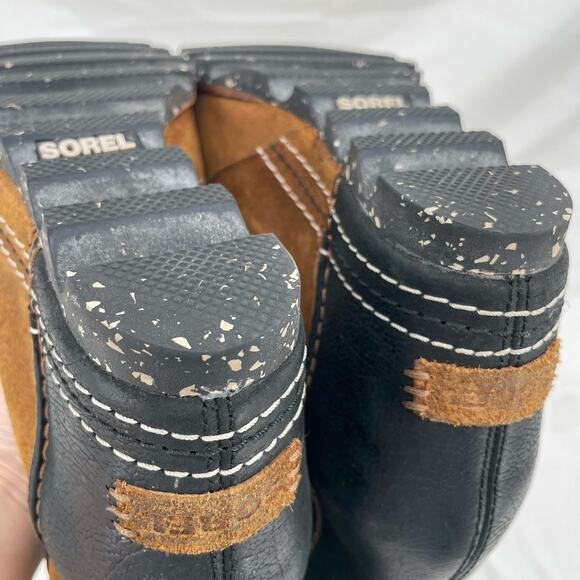 Sorel Cate the Great Elk Black & Tan Knee High Lace Up Suede Boots Size 9 - Picture 11 of 15